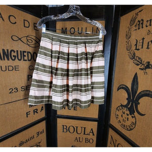 Jack Striped Flare Skirt Pink Green size zip Size 10